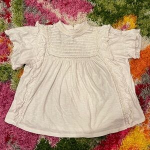 White high-neck free people blouse!